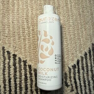 PureZero Clean Beauty Coconut Milk Moisturizing Shampoo 12oz Sulfate Free New